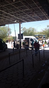 A van with X-ray for baggage check